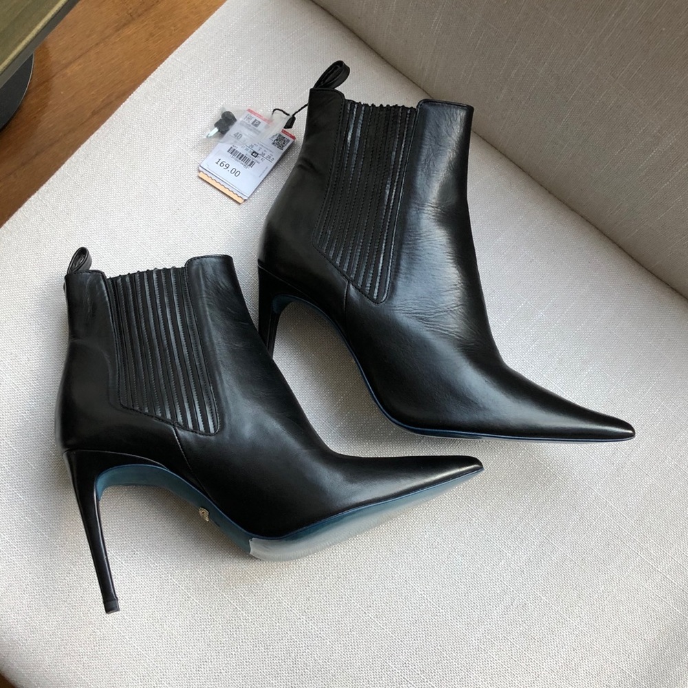 Zara Woman Real Leather Booties NWT